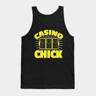 Awesome Casino Chick 7-7-7 Gambling Girl Tank Top